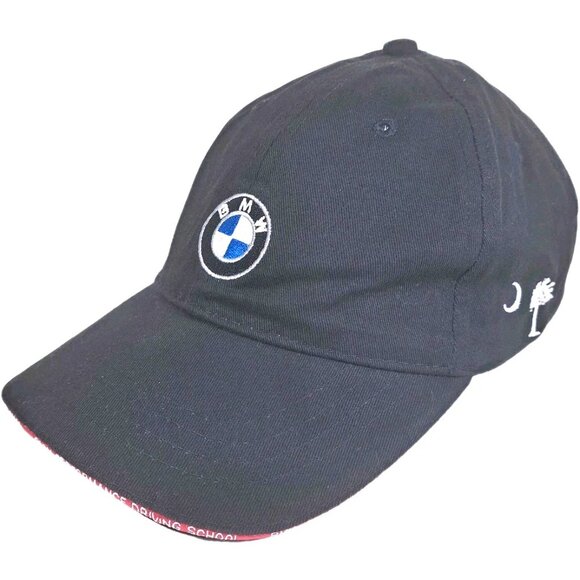 BMW Performance Driving School Hat Black Cap Embroidered Hook Loop Adjustable - Picture 1 of 6
